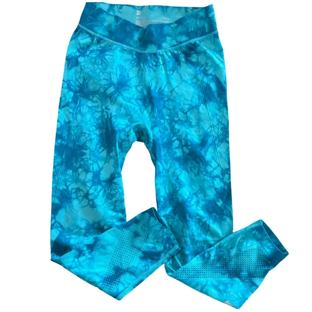 All in Motion Aqua Tie-Dye Trendy Kids Leggings Girl’s Size Large 10/12
